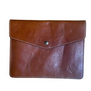 Patricia Nash Brown Leather Envelope Pouch